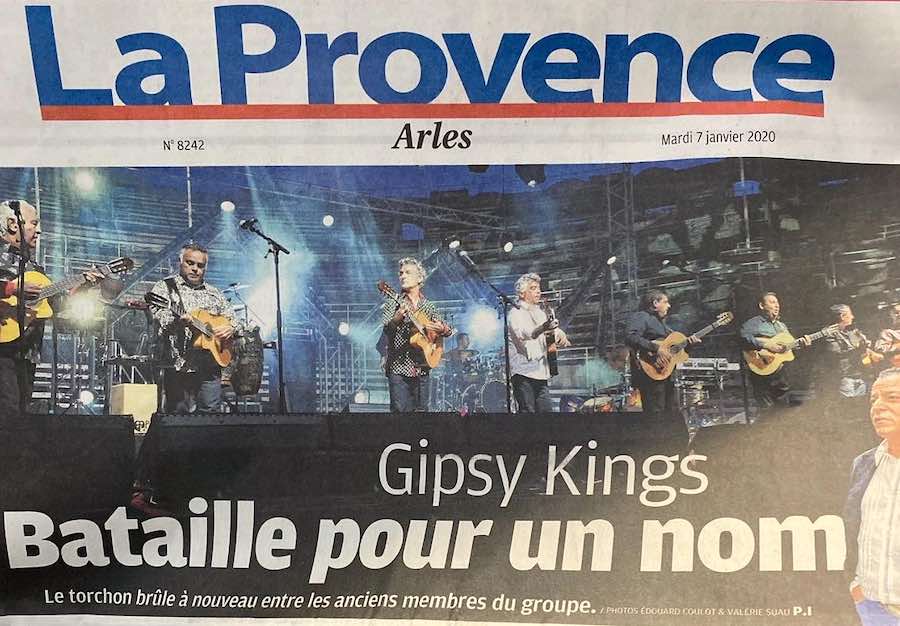 Gipsy Kingsの名前訴訟に関する新聞記事